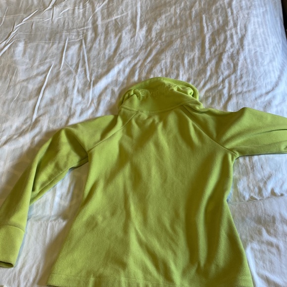 COPY - Calvin Klein Lime green, zip up fleece coat size small - Picture 4 of 5